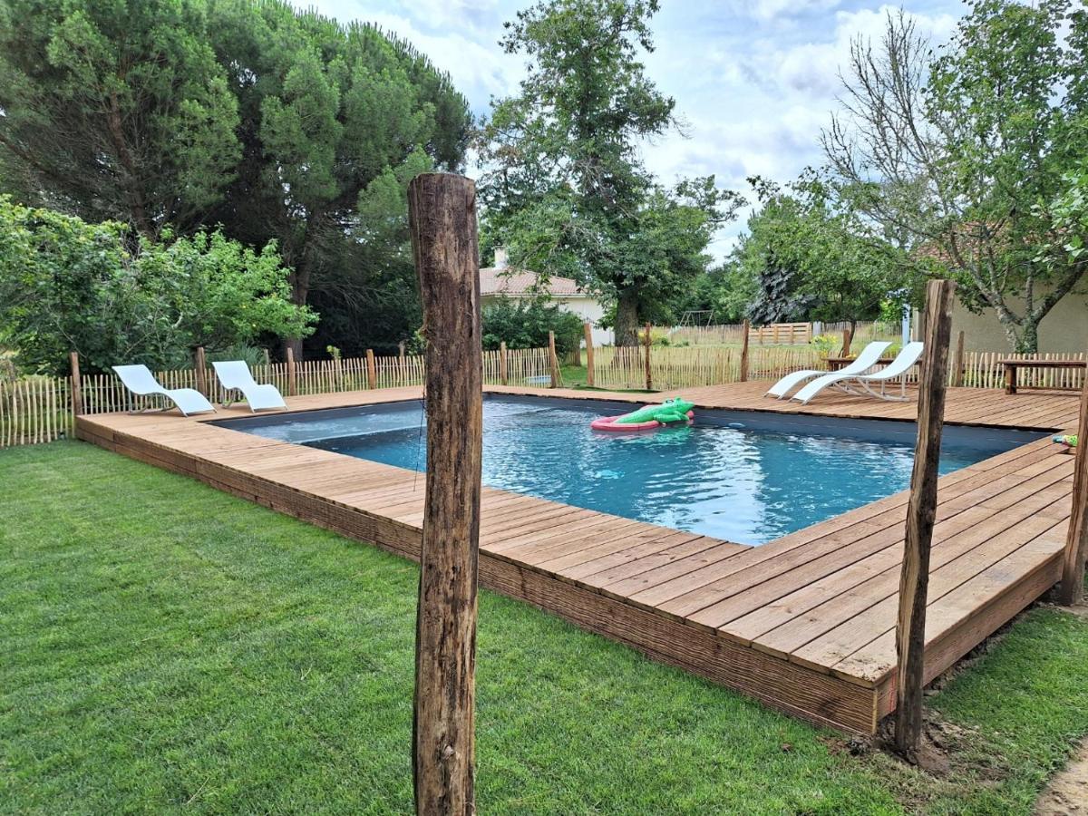 La Pinede Du Cheou, Piscine, Logement Independant, Parking, Draps, Wifi Fibre Mimizan-Plage Kültér fotó